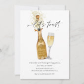 Verloving Toast Couples Foto Kaart (Voorkant)