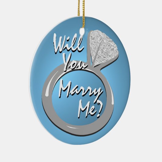 Verloving "Trouw met mij" Keramisch Ornament (Rechts)