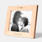 Verloving/trouwdatum Hartpijl horizontaal Gegraveerde Lijstjes