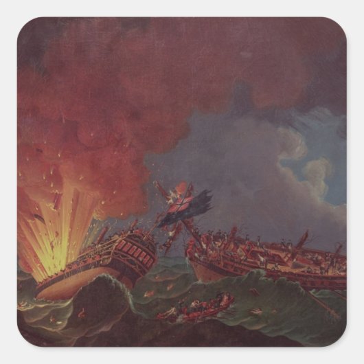 Verloving tussen de "Quebec" Vierkante Sticker (Voorkant)