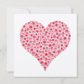 Verloving Twee Roos Harten Metallic roze nodigt ui Kaart (Voorkant)