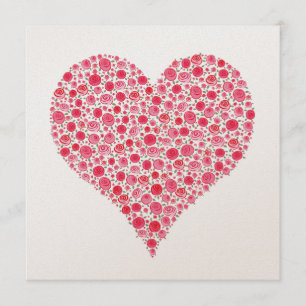 Verloving Twee Roos Harten Metallic roze nodigt ui Kaart