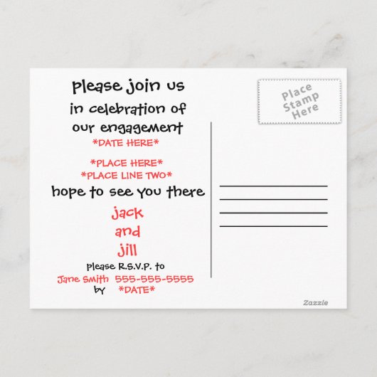 Verloving Uitnodiging (Achterkant)