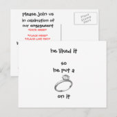 Verloving Uitnodiging Briefkaart (Voorkant / Achterkant)