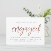 Verloving Uitnodiging | Faux Foil (Staand voorkant)