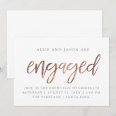 Verloving Uitnodiging | Faux Foil (Voorkant / Achterkant)