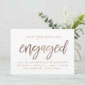 Verloving Uitnodiging | Faux Foil (Staand voorkant)