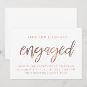 Verloving Uitnodiging | Faux Foil (Voorkant / Achterkant)