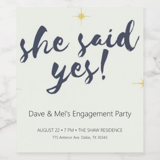 Verloving uitnodiging wijnfles label wijn etiket (Enkel label)