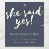 Verloving uitnodiging wijnflesetiket wijn etiket (Enkel label)