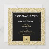 VERLOVING UITNODIGINGEN:: damask kleuren 3 Kaart (Achterkant)