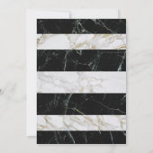 Verloving Uitnodigingen Stripe Black marmer (Achterkant)