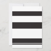 Verloving Uitnodigingen Stripe Black & White (Achterkant)