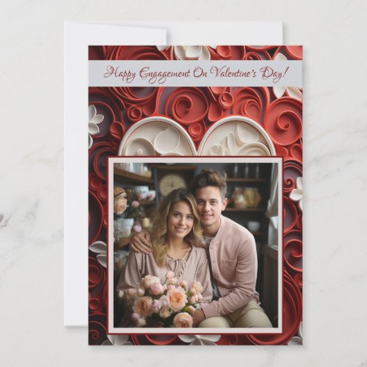 Verloving Valentijnsdag Lovecore gepersonaliseerd  Kaart (Voorkant)