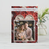 Verloving Valentijnsdag Lovecore gepersonaliseerd  Kaart (Staand voorkant)