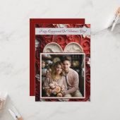 Verloving Valentijnsdag Lovecore gepersonaliseerd  Kaart (Voorkant / Achterkant in situ)