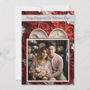 Verloving Valentijnsdag Lovecore gepersonaliseerd  Kaart