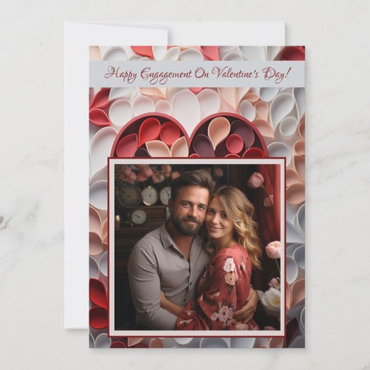 Verloving Valentijnsdag Lovecore gepersonaliseerd  Kaart (Voorkant)