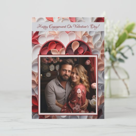 Verloving Valentijnsdag Lovecore gepersonaliseerd  Kaart (Staand voorkant)