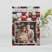 Verloving Valentijnsdag Lovecore Persoonlijke 2 Kaart (Staand voorkant)