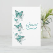 verloving van aqua White Kaart (Staand voorkant)