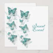 verloving van aqua White Kaart (Voorkant / Achterkant)