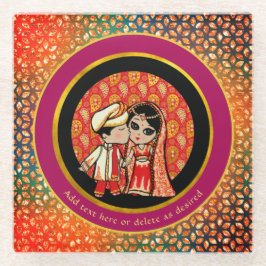 Verloving van Bollywood Glazen Onderzetter