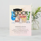 Verloving van champagne en Cocktails Kaart (Staand voorkant)