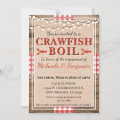 Verloving van Crawfish Boil Lobster Party Magnetische Uitnodiging (Voorkant)