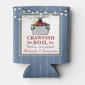 Verloving van Crawfish Seafood Boil Blue Gold Part Blikjeskoeler (Voorkant)
