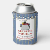 Verloving van Crawfish Seafood Boil Blue Gold Part Blikjeskoeler (Blikje Achterkant)