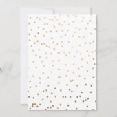 Verloving van de Floral Gold Confetti Waterverf Kaart (Achterkant)