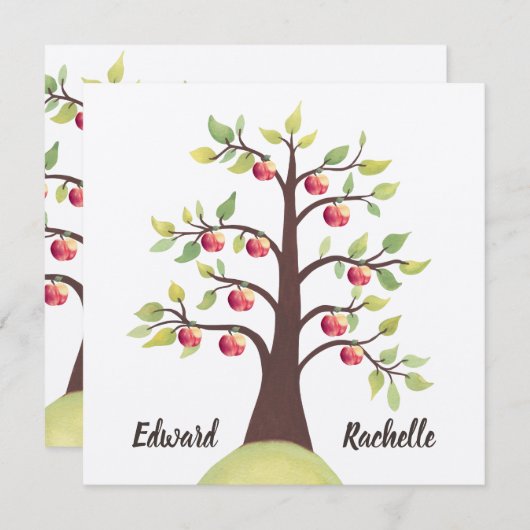 Verloving van de herfst van het voorjaar kaart (Voorkant / Achterkant)