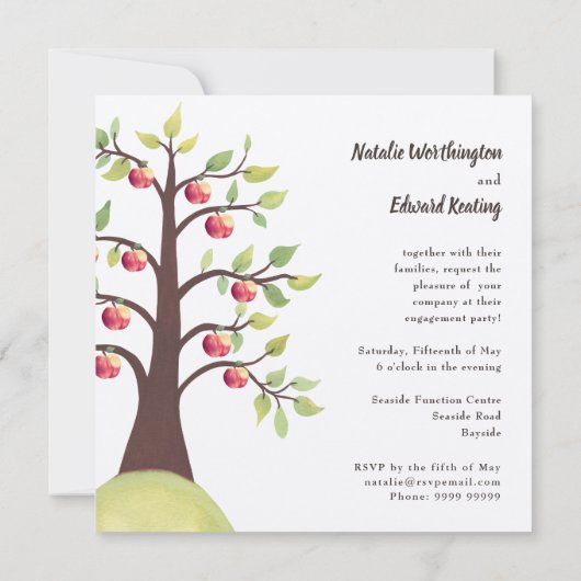 Verloving van de herfst van het voorjaar kaart (Achterkant)