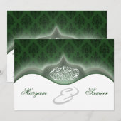 Verloving van de islamitische bruiloft bismillah r kaart (Voorkant / Achterkant)