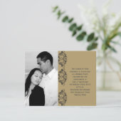 Verloving van de mariniers en de gouden Masquerade Kaart (Staand voorkant)