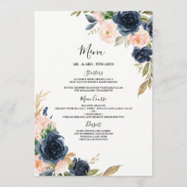 Verloving van de zeemacht en het bloesse huwelijk  menu