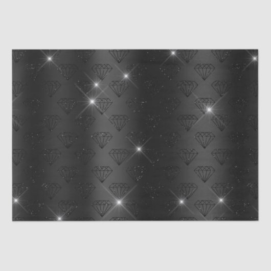 Verloving van de zwarte diamant Elegant Sparkle We Tissuepapier (Voorkant)