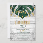 Verloving van de Zwitserse kaas Leaf String Lights Kaart (Voorkant)