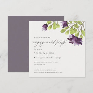 VERLOVING VAN ELEGANT BLAUW WATERVERF FLORAL GOLD KAART