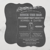 Verloving van het balsalkbord Mason Jar Kaart (Voorkant / Achterkant)