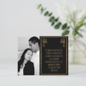 Verloving van het donkerbruin en goudkunst Deco Pe Kaart (Staand voorkant)