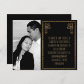 Verloving van het donkerbruin en goudkunst Deco Pe Kaart (Voorkant / Achterkant)