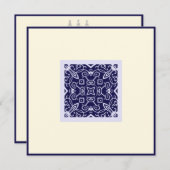 Verloving van het islamitische Arabische blauw Kaart (Voorkant / Achterkant)