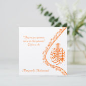 Verloving van het islamitische huwelijk kaart (Staand voorkant)