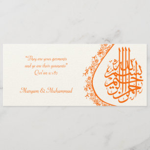 Verloving van het islamitische huwelijk kaart