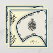 Verloving van het islamitische huwelijk valcon dam kaart (Voorkant / Achterkant)