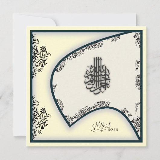 Verloving van het islamitische huwelijk valcon dam kaart (Voorkant)