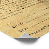 Verloving van het katholieke huwelijk Betrothal Pr Poster (Hoek)