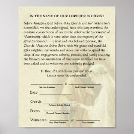 Verloving van het katholieke huwelijk Betrothal Pr Poster